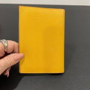 Hermes Agenda/Passport Holder/Notebook Cover Mustard Great Condition! (JB1139)
